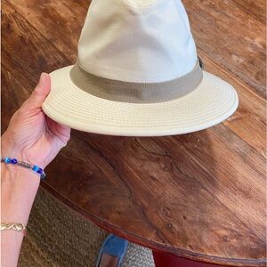 Triangle Headwear Florida Beige Straw Sun Fedora Hat